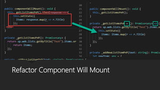 Refactor Component Will Mount
 