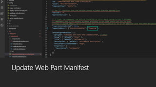 Update Web Part Manifest
 
