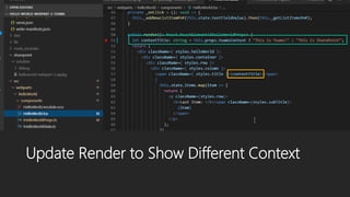 Update Render to Show Different Context
 