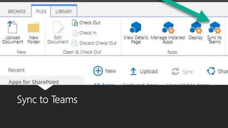 Sync to Teams
 