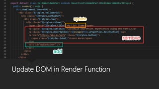 Update DOM in Render Function
 