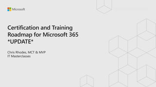 M365 user group certification update