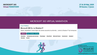 Microsoft 365 Vs. Shadow IT (Frank poireau au M365 Virtual Marathon)