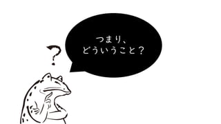 つまり、
どういうこと？
 
