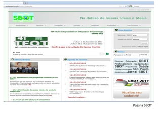 Página SBOT
 