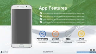 w w w . D o m a i n . c o m Page 100
www.MainSlide.com
© All Rights Reserved.
Confidential
Lorem Ipsum has two
main statistical
Design
Lorem Ipsum has two
main statistical
Idea
Lorem Ipsum has two
main statistical
Plan
Lorem Ipsum has two
main statistical
Advertising
Lorem Ipsum has two main statistical methodologies are used in data.
Lorem Ipsum has two main statistical methodologies are used in data.
Lorem Ipsum has two main statistical methodologies are used in data.
Lorem Ipsum has two main statistical methodologies are used in data.
App Features
 