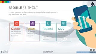 w w w . D o m a i n . c o m Page 34
www.MainSlide.com
© All Rights Reserved.
Confidential
MOBILEFRIENDLY
It is a longestablishedfact that a reader will be distracted by the readablecontentof a
pagewhenlookingat its layout.
Monitor
Fact that a reader
will be distracted
by tcontent.
Charts
Torof a page
whenlookingat
its layout.
Protectio
n
Fact that a reader
will be distracted
by tcontent.
MSG
Fact that a reader
will be distracted
by tcontent.
 