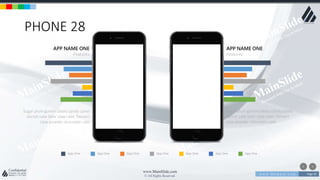 w w w . D o m a i n . c o m Page 93
www.MainSlide.com
© All Rights Reserved.
Confidential
PHONE 28
APP NAME ONE
Features
APP NAME ONE
Features
Sugar plum gummi bears candy canes
danish cake bear claw cake. Dessert
claw powder chocolate cake
Sugar plum gummi bears candy canes
danish cake bear claw cake. Dessert
claw powder chocolate cake
App One App One App One App One App One App One App One
 