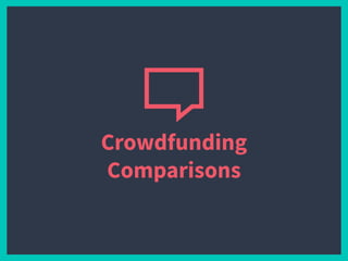 Crowdfunding
Comparisons
 