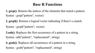 Base R Functions
 