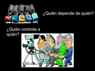 ¿Quién depende de quién?
¿Quién controla a
quién?
 