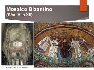 Basílica de S. Vital, Ravena
corte do Imperador Justiniano
imperatriz Teodora, suas aias e eunucos, sec. VI
 