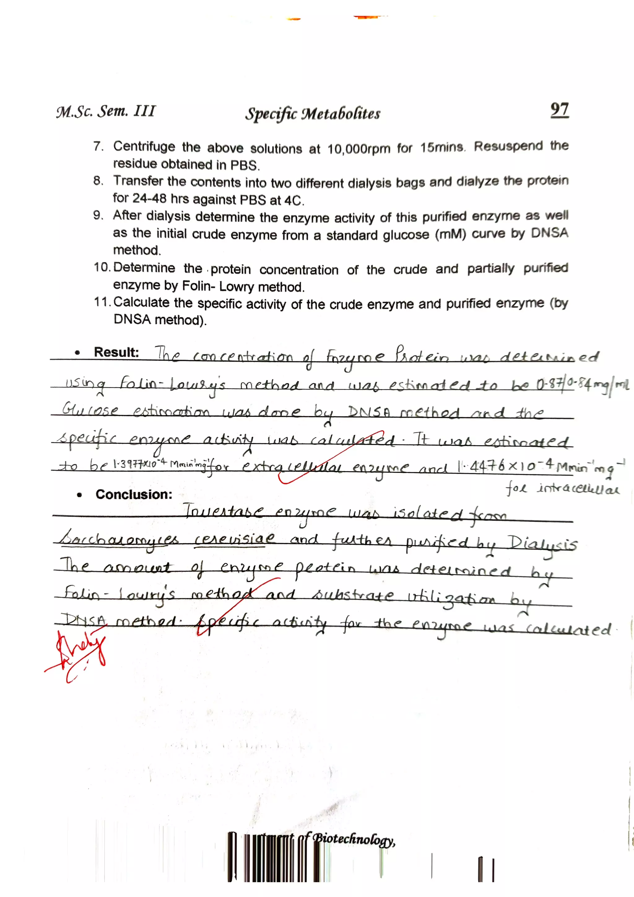 M3-Identification of Specific Metabolite
