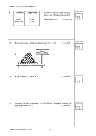 Topikal Upsr Wang Kertas 2