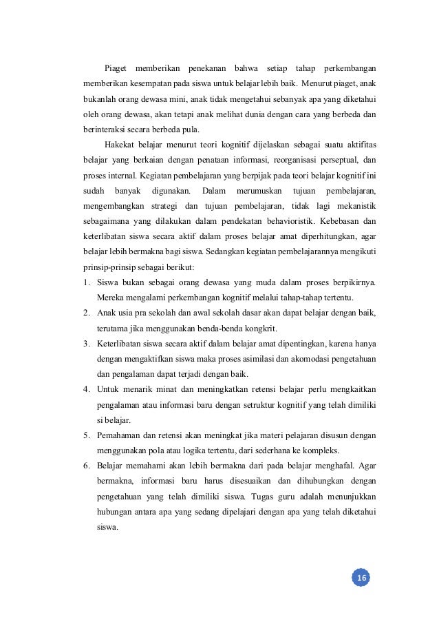 Teori Belajar Kognitif dan Penerapannya dalam Pembelajaran