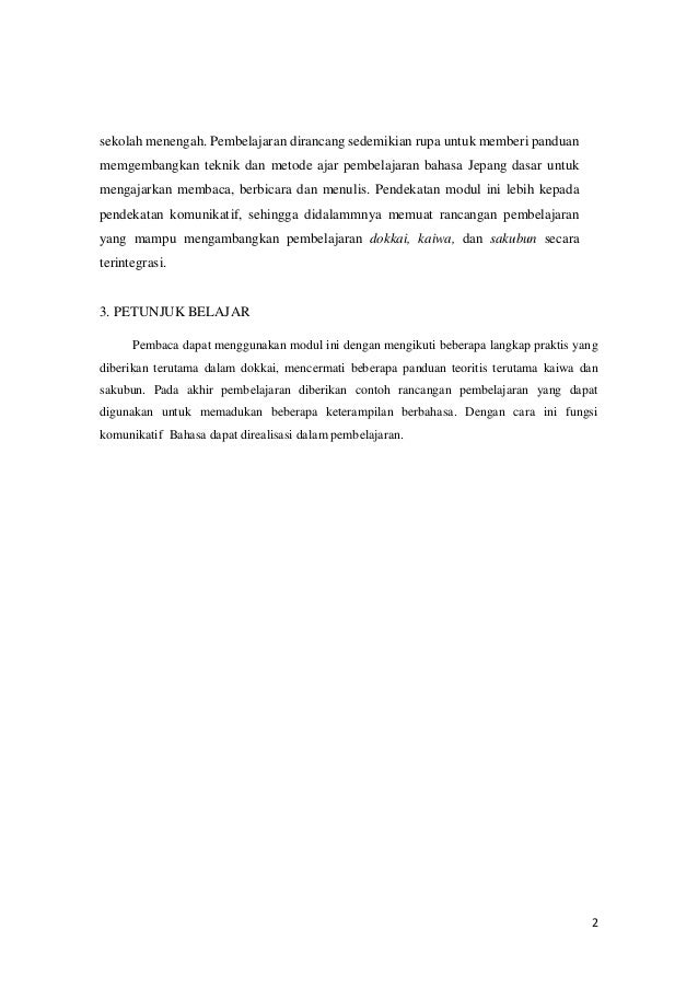 Materi M3kb4 Pengajaran Dokkai Kaiwa Dan Sakubun