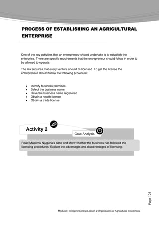Farmer's Agribusiness Training Course: Module 3 - Entrepreneurship ...
