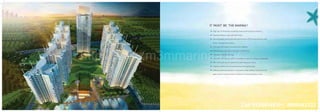 High rise 19-29 storey residential towers with spacious interiors.
Expansive Beach Lake with Yacht Club.
Secured gated community with guard rooms, CCTV, boom barriers and
visitor management system.
Pool deck with beach-entry pool and cabanas.
Every balcony overlooks a lush green open area.
Provision for power backup.
Rainwater harvesting and STP provided to make the campus sustainable.
Well ventilated, sun-lit apartments with spacious rooms.
Superior quality of construction ensuring long life span.
Sufﬁcient parking available in basement, under podium level and in the
open surface at ground level. Provision for guest parking as well.
IT ‘MUST’ BE ‘THE MARINA’!
Call 01244148301, 9999063322
http://www.m3mmarinaa.in/
 