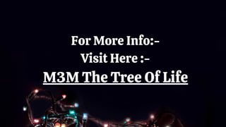 M3M The Tree Of Life At Sector 111 Gurugram - Brochure
