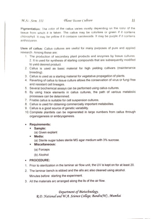 M3-Plant Tissue Culture