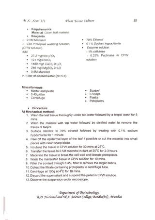 M3-Plant Tissue Culture