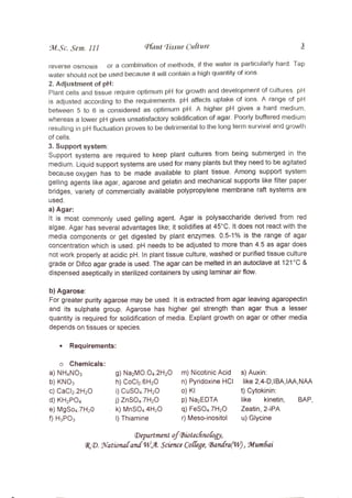 M3-Plant Tissue Culture