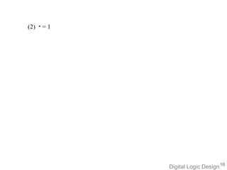 Digital Logic Design10
(2) · = 1
 