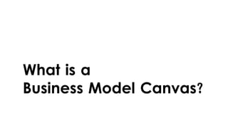 What is a
Business Model Canvas?
 