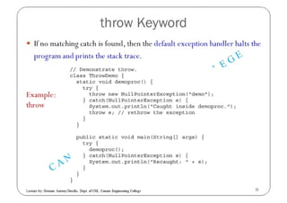 Exception Handling in JAVA | PDF