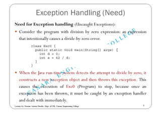 Exception Handling in JAVA | PDF