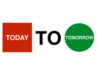 TODAY TOMORROW
TO
 