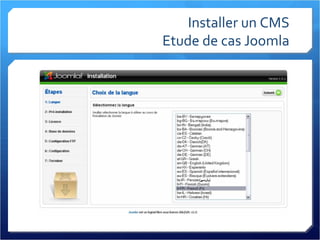 Installer un CMS Etude de cas Joomla 