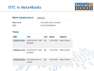 ISTC in Meta4Books
 