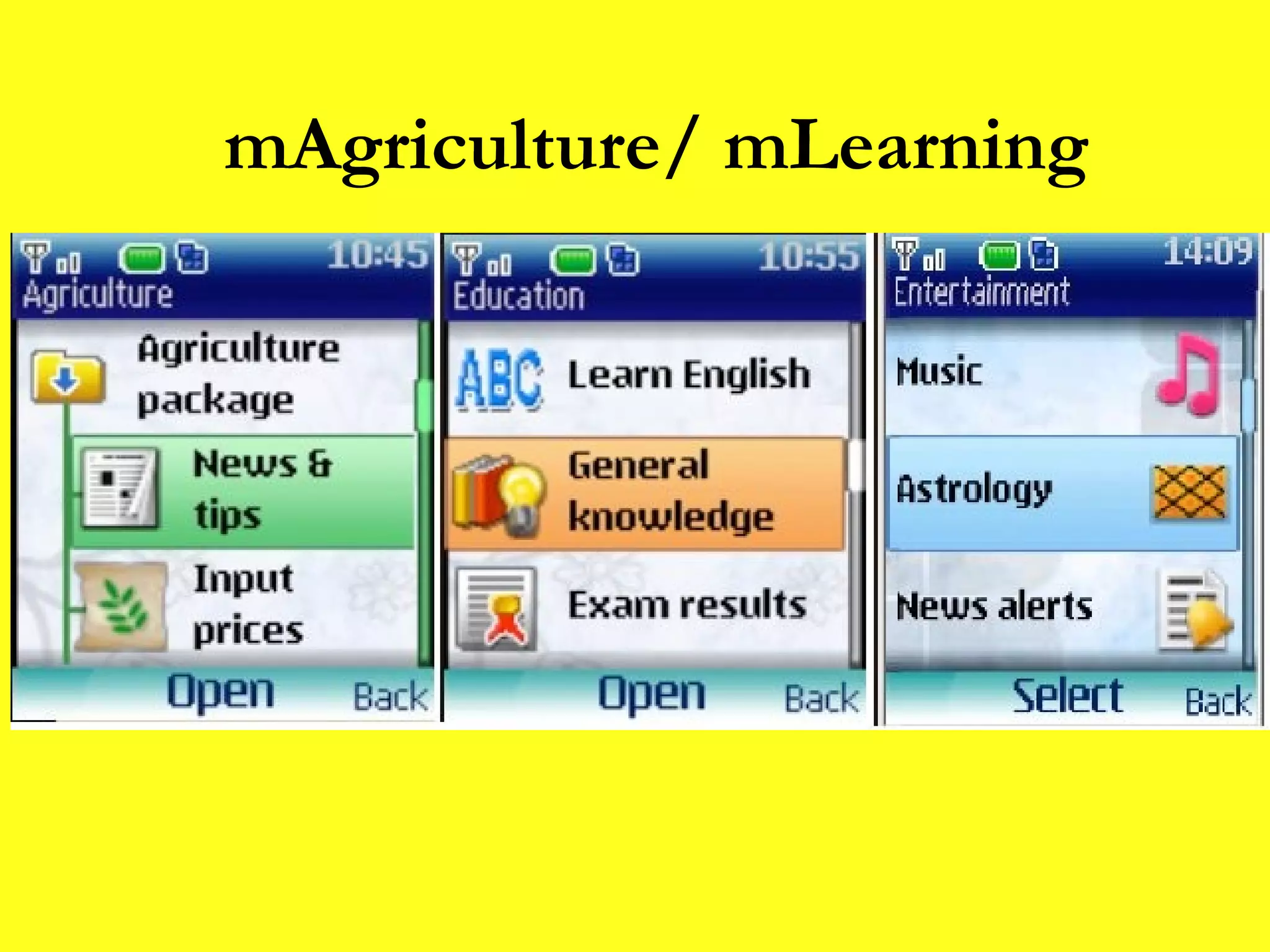 mAgriculture/ mLearning 