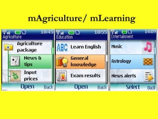 mAgriculture/ mLearning 
