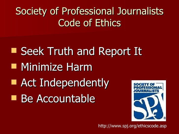 Society of professional journalists code of ethics essay