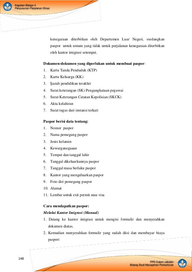 M4 Kb4 Penyusunan Perjalanan Dinas