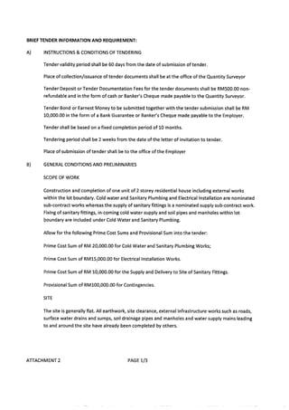 Assignment - Tender Documentation