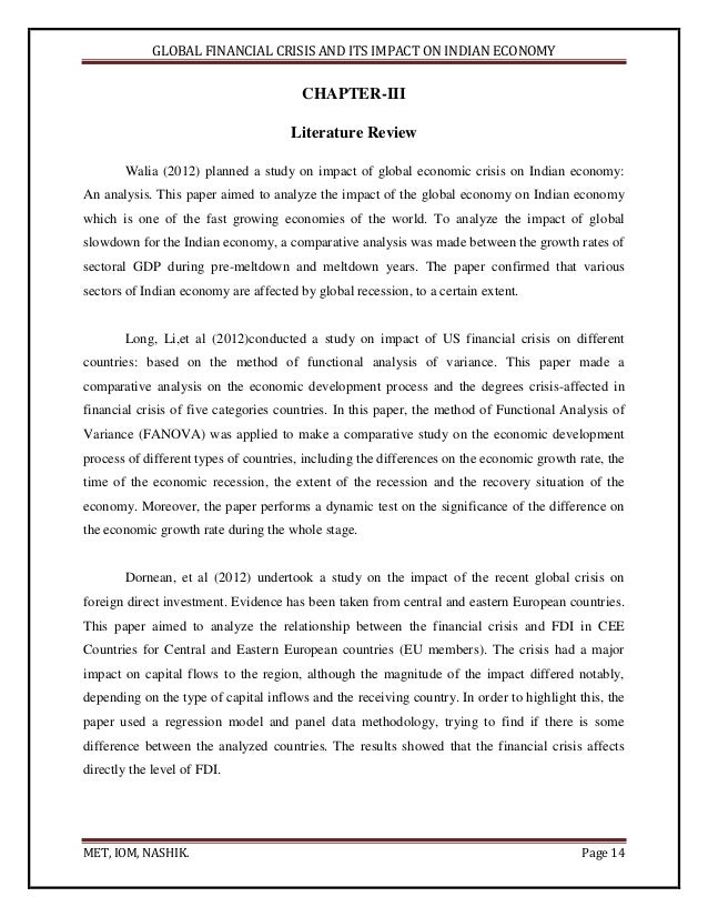 Master thesis in financial crisis happen