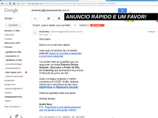 ANUNCIO RÁPIDO E UM FAVOR!
 