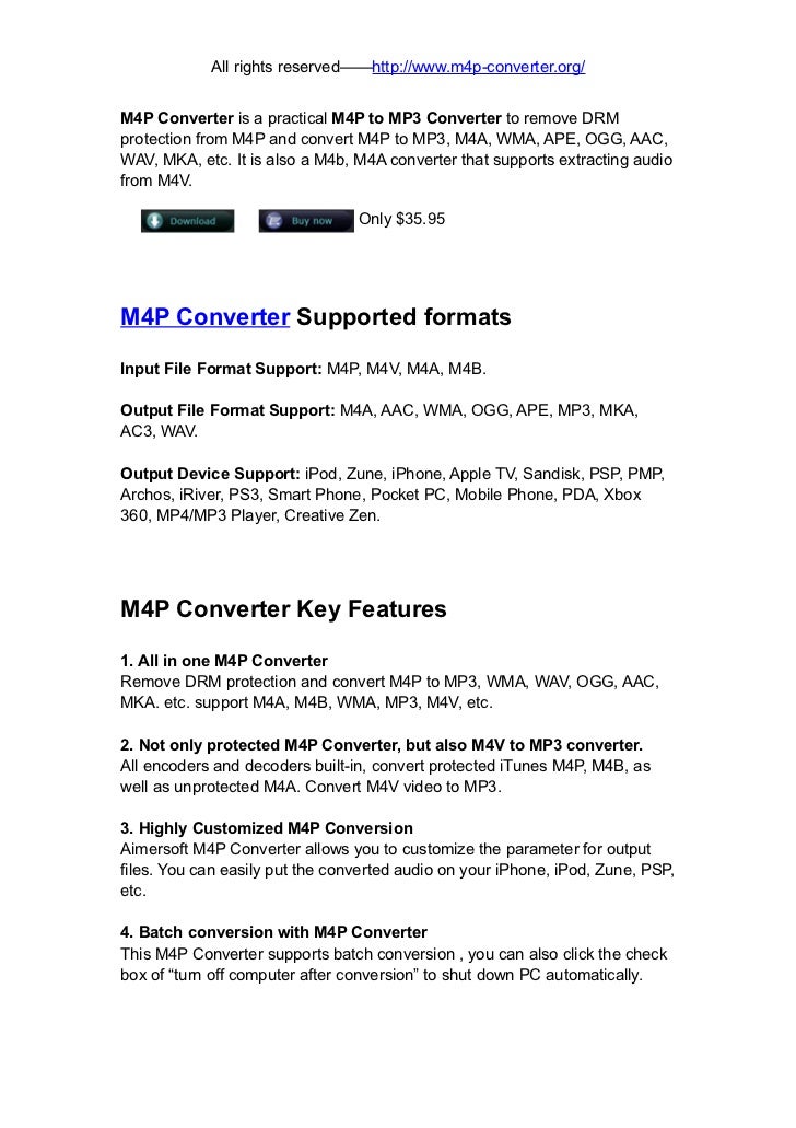 convert m4p to m4a freeware