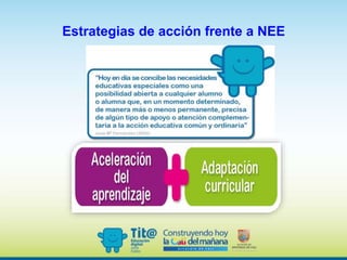 Estrategias de acción frente a NEE
 