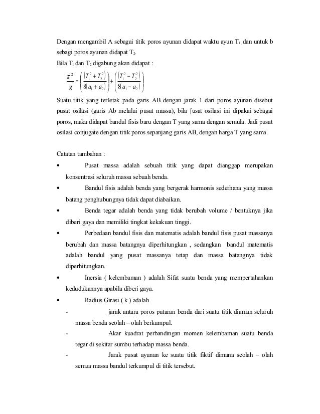 Bandul Fisis M5 Bandul Fisis M5