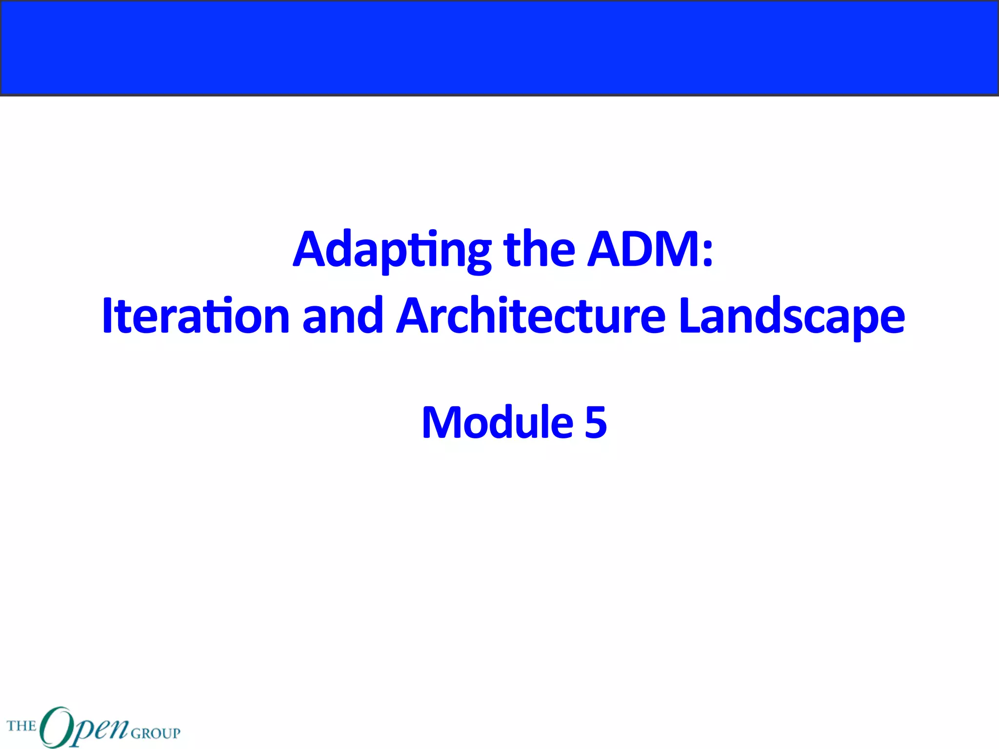 TOGAD Classroom Series - M5 adm-iteration-landscape | PPT