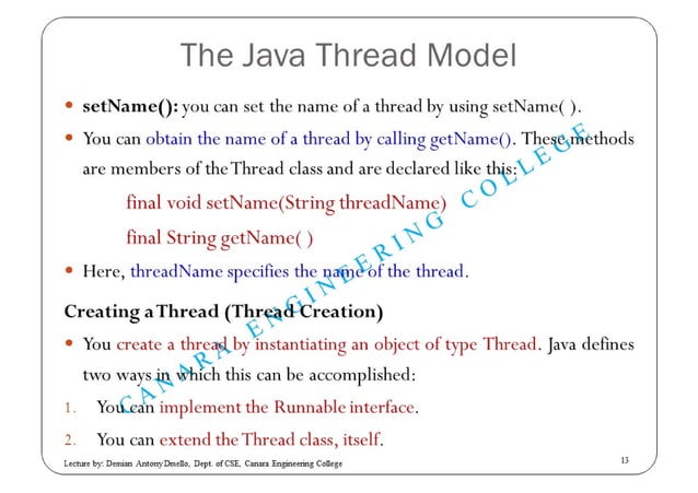 Multithreaded Programming in JAVA | PPT
