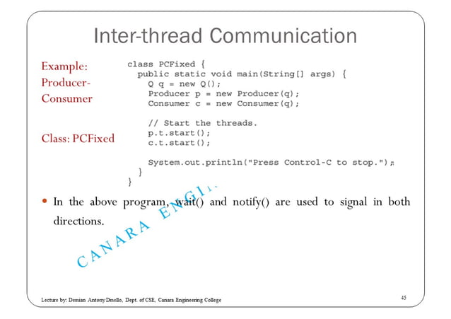 Multithreaded Programming in JAVA | PPT