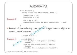 Enumerations, Type Wrappers and Autoboxing | PDF