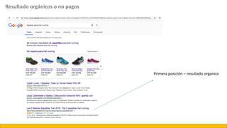 Resultado orgánicos o no pagos
Primera posición – resultado organico
 