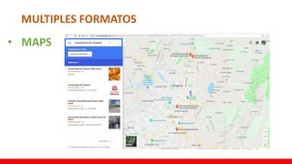 • MAPS
MULTIPLES FORMATOS
 