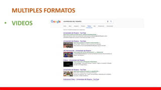 • VIDEOS
MULTIPLES FORMATOS
 